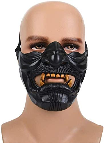 FANPING2020 NEW) Halloween Props Decorations, Funny Ghost of Tsushima Mask Halloween Christmas Cosplay Game Character Carnivals Masquerade Party Half Face Masks for Adults Teenagers