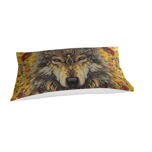 Ensemble housse de couette loup 3D microfibre de qualité supérieure douce 135x200
