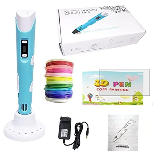 Bolígrafo 3D, Pluma 3D Filamento PLA de 10 Colores, Tapete para 3D Pen Libro de Plantilla de Impresión 3D, Lapiz 3D para Niños y Adultos