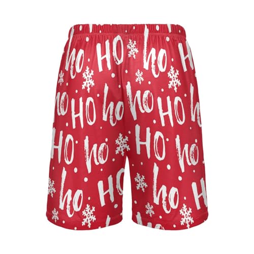 J JOYSAY Christmas Santa Star Pajama shorts Mens Lounge Sleep Shorts Lightweight Men Pajama Bottoms with Pockets Drawstring3