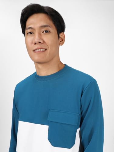 Image of Urbano Fashion Men's Cotton Color Block Sweatshirt