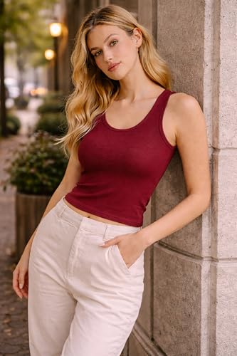 Image of London Hills Tops for Woman | Tshirt for Woman | t Shirt for Womans | Crop top for Woman's | Women tees | Stretchable Women Tops | Sleeveless Ribbed top's for Women's Western 'Women t Shirt
