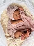 Zero Pam Black Reborn Baby Dolls Girl, 19 Inch African American Newborn Babys Doll,Realistic Baby Dolls,Silicone Babys Doll, Black Reborn Toddlers Soft Cloth Body