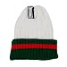 Originals Beanie Ribbed Cable Knit Red Green Stripe Cuff Ski Snow Warm Winter Unisex Beany