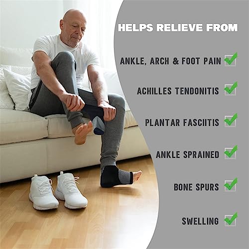 Image of 2Pairs Comprex Ankle Sleeves, Soothe Relief Socks for Neuropathy Pain Women, Plantar Fasciitis Socks for Arch Support, Achilles Tendonitis, and Foot Pain Relief (XL, Red)