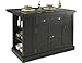 homestyles Nantucket Kitchen Island, Black