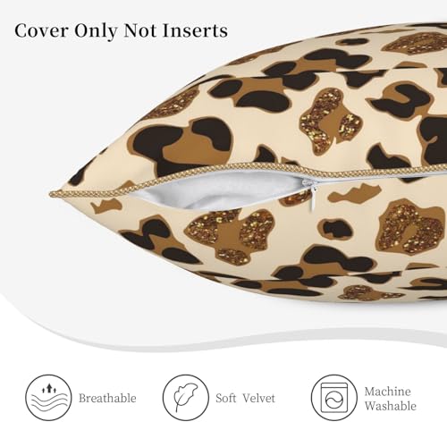 Housse de coussin léopard velours doux et confortable pour décoration de chambre - 6