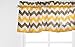 Crabtree Collection Curtain Valance for Windows Gray/Yellow Chevron (16 x 60) …