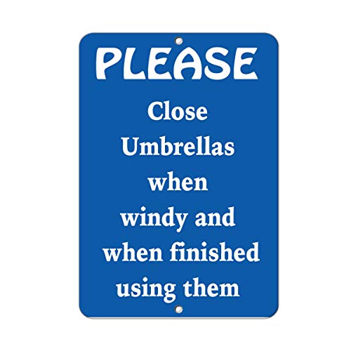 Please Close Umbrellas When Windy When Finished Using Them Vinyl Sticker Decal 8