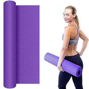 ZENO Yoga Mat | 3mm Exercise Fitness Foam Mat | Non-Slip Padded High Density Mat | Great for Yoga, HiiT, Pilates, Gymanstics | Includes Free Carry Bag