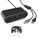 Keten Gamecube Controller Adapter, Super Smash Bros 4-Port Gamecube Controller Adapter für Wii U, Nintendo Switch und PC USB (schwarz), KT-021