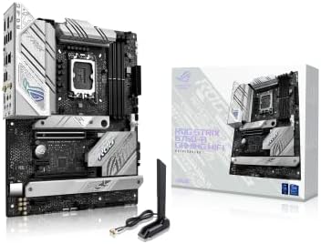 ASUS Rog Strix B760-A Gaming Wifi Intel B760(13Th&12Th Gen)Lga 1700 White Atx Motherboard,12 + 1 Power Stages,Ddr5,Pcie 5.0,Three M.2 Slots,Wifi 6E,Usb 3.2 Gen 2X2 Type-C,And Aura Sync Rgb