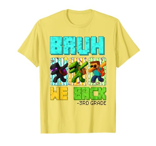 Bruh We Back 3rd Grade Back to School Gamer Dabbing Boy Kids T-Shirt