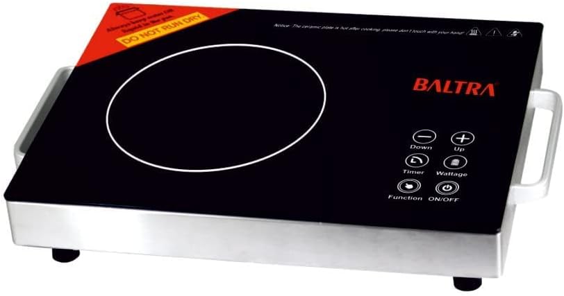 Baltra Sensible Pro(Infrared) Induction Cooktop Touch Functions 2000w (All Utensils Usable like Steel) (BIC-121)With Grill Jali