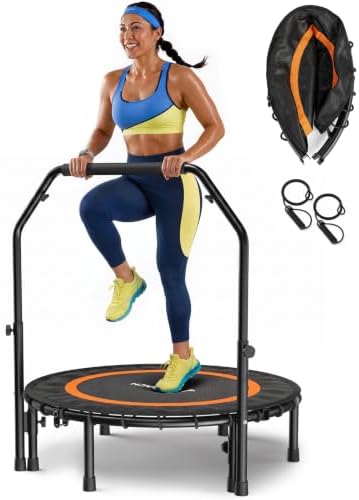 MERACH New 40/48″ Rebounder Trampoline for Adults with Handle, 330 lbs