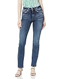 Silver Jeans Co. Women's Avery High Rise Straight Leg Jeans, Indigo, 31W x 31L