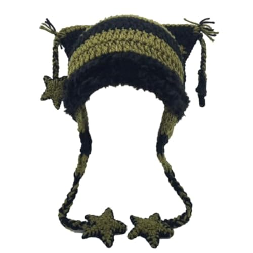 Beanies Cat Beanie Y2k Beanie Goth Knit Hat Grunge...