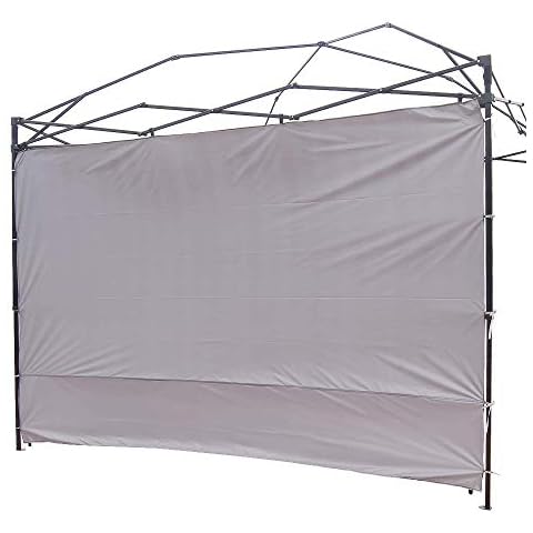 NINAT Canopy Sunwall 3M Sunshade Privacy Panel for Gazebos Tent Waterproof Sun Wall for Straight Leg Gazebos 1 Pack Sidewall Only (Canopy Frame Not Included) Gray Panel Wall Cover