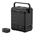 EENOUR D10 12 Volt Car Refrigerator, Portable Freezer 10.6Qt/10L, Compressor Electric Cooler, -4~50?, 12/24V DC, 110~240V AC, 12V Fridge for Camping, Road Trips, RV, Truck (Battery Included) - Black