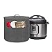 House Beautiful Appliance Cover Dust Cover Watertight for 6 Quart Instant Pot, Electric Pressure Cooker, Rice Cooker, Air Fryer and Crock Pot, Machine Washable (Grey, PVC)