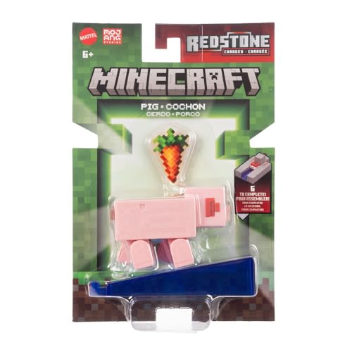 Minecraft Redstone Charged Series Pig Figurine d'action 8,3 cm