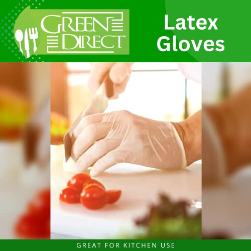 Green Direct Disposable Latex Gloves Powder Free Cleaning Gloves Size Small, Pack Of 100 #TOP6