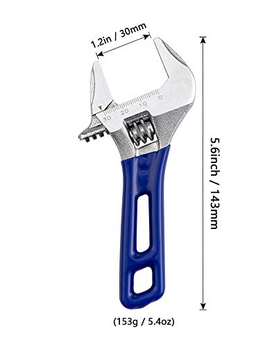 Getuhand Large Opening Adjustable Wrench Spanner With Short Handle (5 Inch/4 Inch) #TOP1