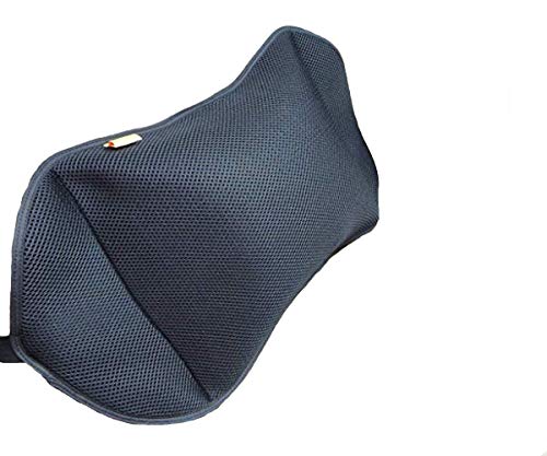 CTHOPER Air Inflatable Cushions Back Lumbar Support Portable Pillow with Pump for Car, Home, Office, Travel, Camping Mesh Pillow Case Removable (Black)
