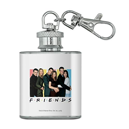 Friends It's All About Friends Stainless Steel 1oz Mini Flask Key Chain