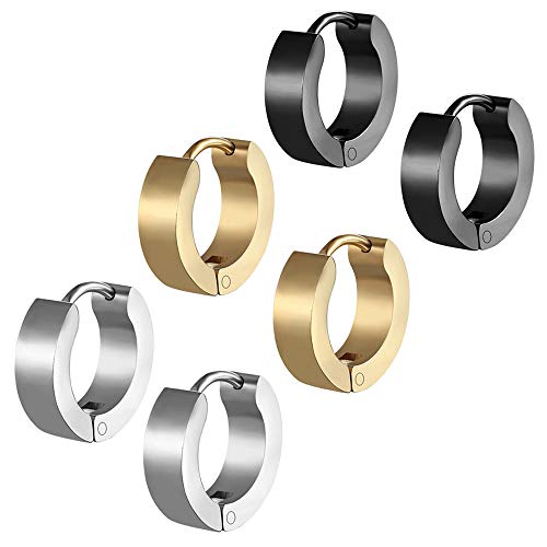 Stainless Steel Mens Womens Hoop Earrings Piercings Huggie Hypoallergenic