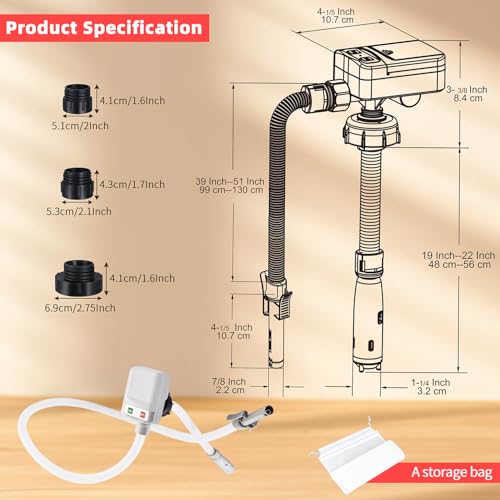 image for KOULATE Battery-Powered Fuel Transfer Pump - No Spill Portable Siphon 