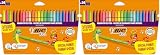 BIC Kids - Kid Couleur Rotuladores Punta Media, Colores Surtidos (Paquete de 2)