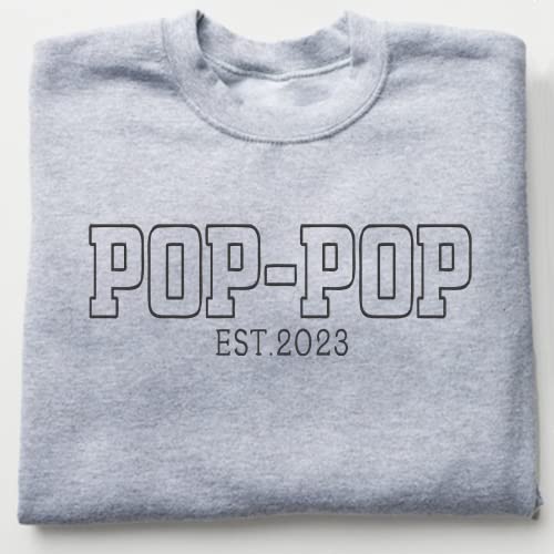 Nazenti Personalized Pop Pop Shirt, Custom Pop Pop Grandkids Name Sweatshirt Pop Pop Embroidered Sweatshirt thumb #4