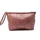 PONETTE - Neceser Mujer Vive Grande de Tejido Acolchado en Rosa Palo,...
