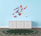 Design with Vinyl Hope 77-414 As Seen Decor Item Vinyl Wall Sticker Colorful Soccer Player Kicking Ball Sports Team Boy Girl Living Room Bedroom, 12-Inch x 12-Inch