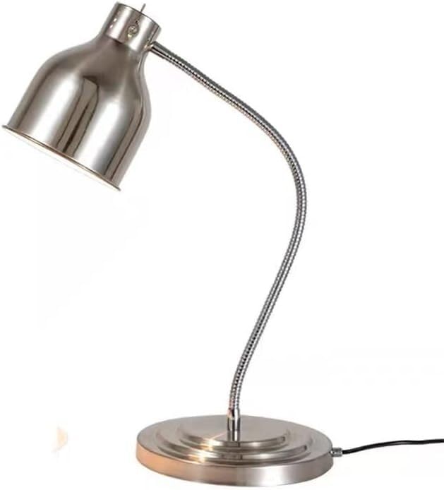 Lampe chauffante de cuisine et chauffe-plat argenté