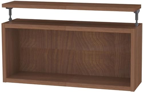 白井産業 【タナリオ オーダーメイド タイプ】 天井 突っ張りラック 本体サイズ 幅76 奥行19cm 用上置き 木製 本棚 ブラウンウォールナット1単色(タナリオTNL-EM035076UAF2MW)