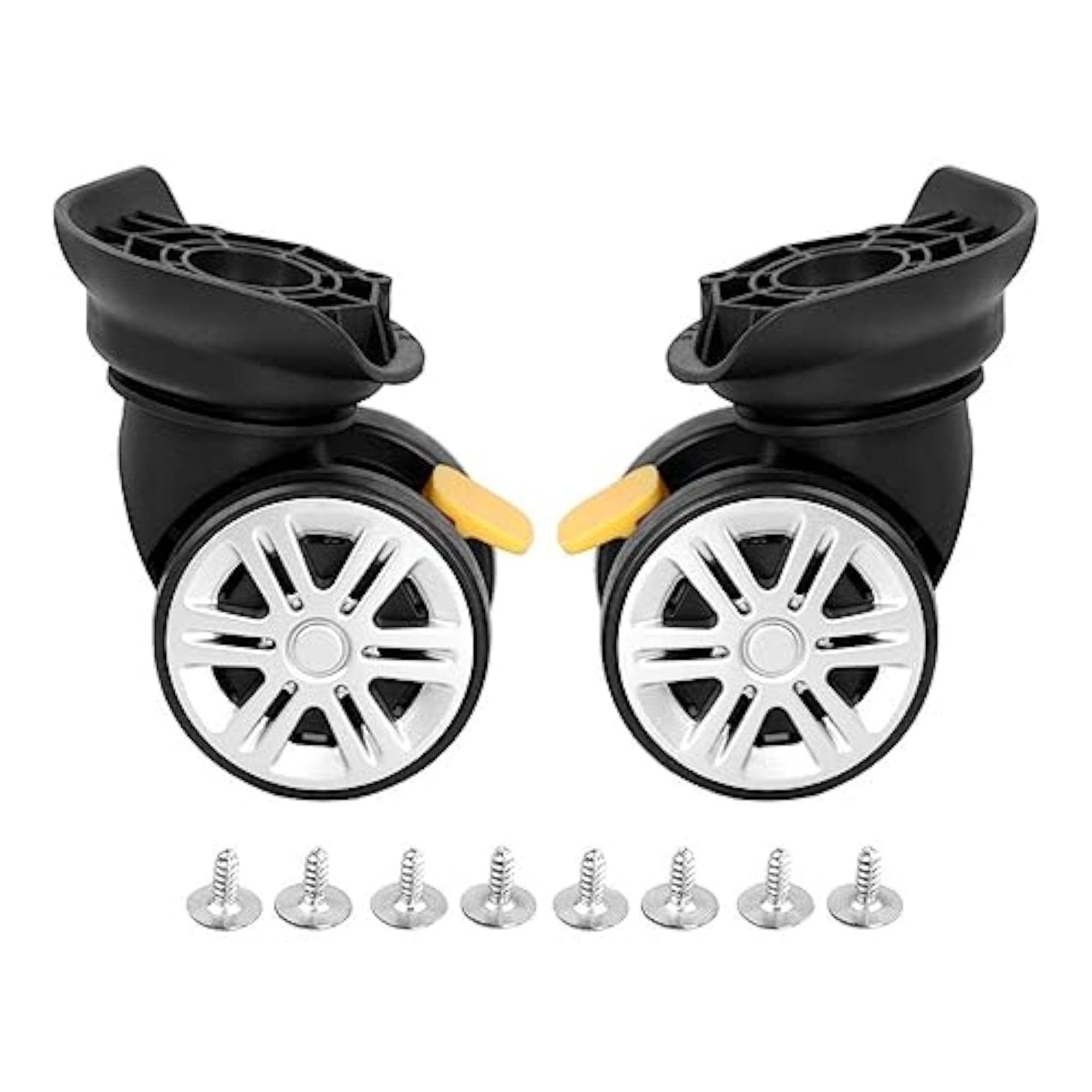 Quiet Replacement Luggage Wheels with Brake, 2pcs