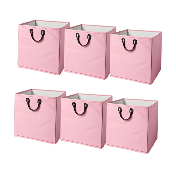 Boîtes de rangement pliables roses pour organiser les vêtements de toute la famille