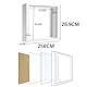 DYOUen 3D Bilderrahmen Innenmaße 20.2 x 25.3 x 4.5cm Objektrahmen Quadratische für Fotos, Hochzeitsstrauß, Diy Erinnerungsstücke,Deko Wand/Schreibtisch (Weiß)