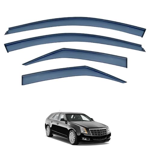 PAPEP Cortavientos Deflectores Lluvia Coche para Cadillac CTS Touring MK2 2008-2013, Deflectores de Aire para Ventanillas de Auto Viseras Solares Accesorios