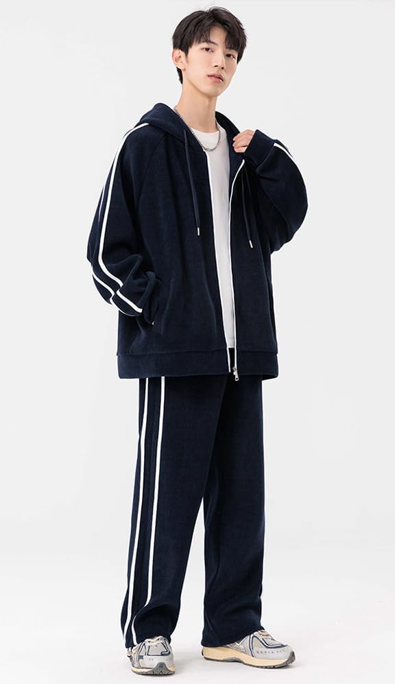 Amazon.co.jp: [D.IIZOO] オーバーサイズ ジップアップ セットアップ