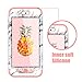Dailylux Shockproof Case for iPod Touch 5/6 /7th Generation, 3 in 1 Hard PC + Soft Silicone Hybrid Protective High Impact Cover for Apple iPod Touch 7, iPod Touch 6, iPod Touch 5, Pineapple Rose