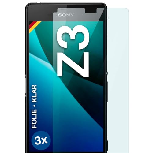 moex für Sony Xperia Z3 Schutzfolie Bildschirmschutz Folie Ultra-klar HD 0,2 mm kompatibel mit jeder Hülle, Anbringen ohne Blasen, Handyfolie Extra Kratzfest, FlexProtect 3 Stück