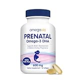 OmegaVia Prenatal DHA 600mg | Fish-Free Omega-3 Supplement | Supports Baby’s Brain, Eye & Nervous System Development | Safe for Pregnancy & Lactation | 30 Easy-to-Swallow Softgels