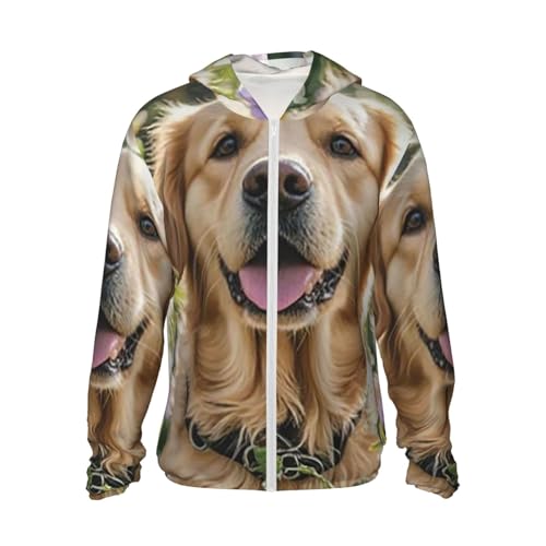 Rashguard protection solaire homme Golden Retriever à manches longues