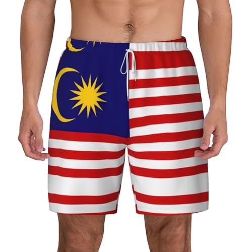 Short de plage drapeau de la Malaisie EdWal double couche pour homme