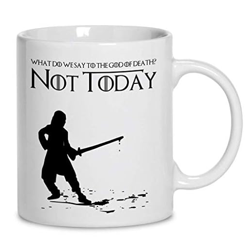 What Do We Say to The God of Death Today Not Night King Slayer Arya gåva kaffemugg & gåva svarta tekoppar