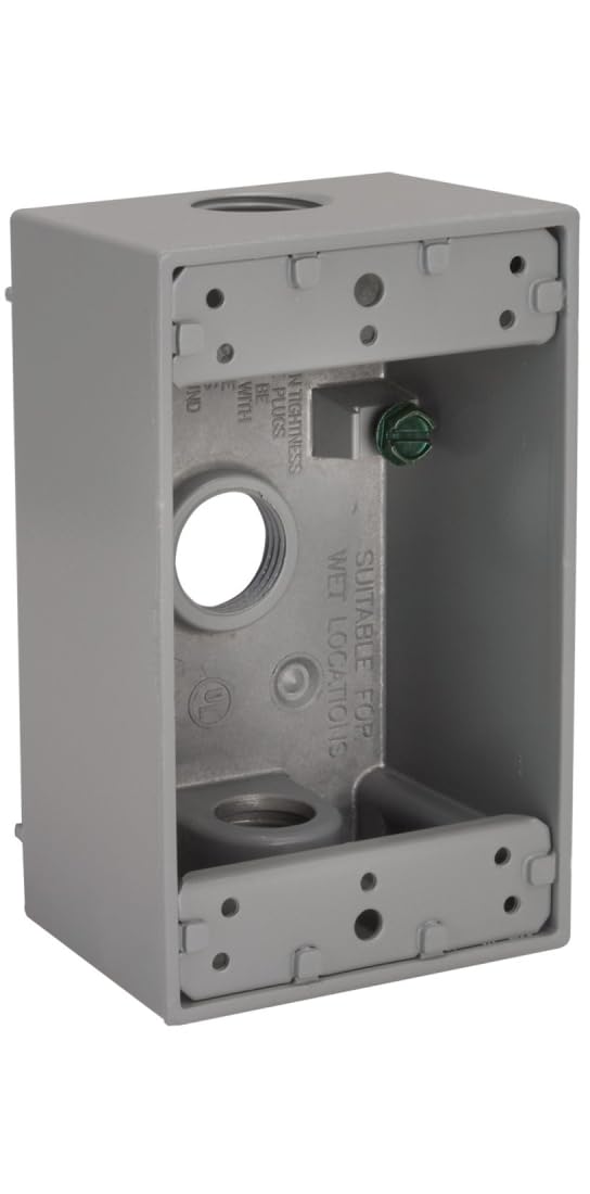 Boîte de sortie 1 gang Hubbell Bell Raco 5320-5 boîtier encastrable gris