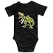 Heavy Metal Dinosaur Toddler Baby Boy Body de Manga Corta Chaleco Ropa Traje de Mameluco